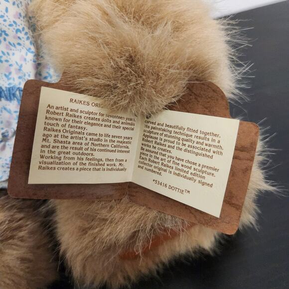 Vintage Robert Raikes Original "53416 Dottie" Wooden Face Doll w/ tags - Picture 9 of 10